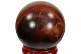 Polished Red Tiger's Eye Sphere - South Africa #116091-1